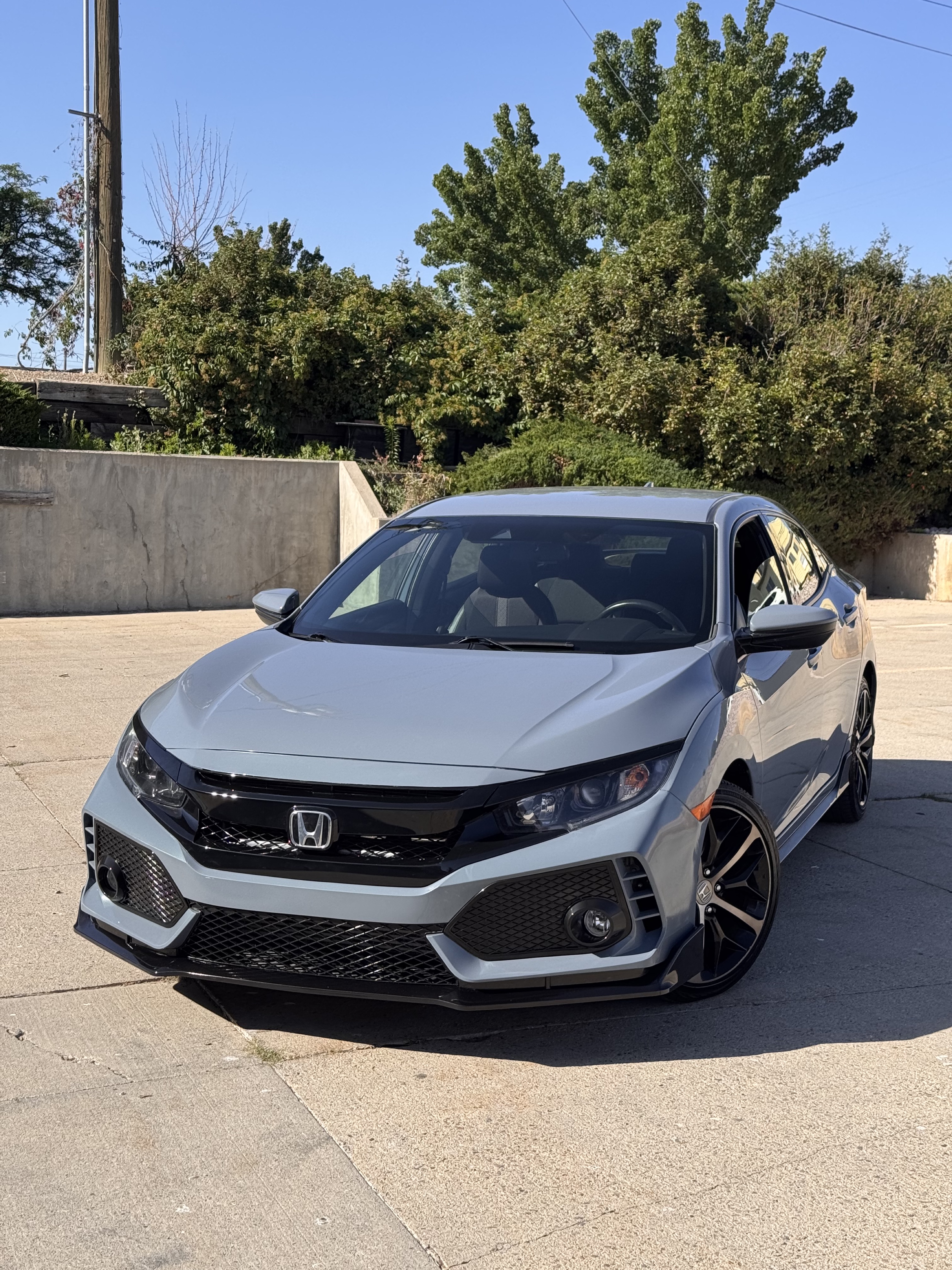 Light blue 2021 Honda Civic Sport Hatchback