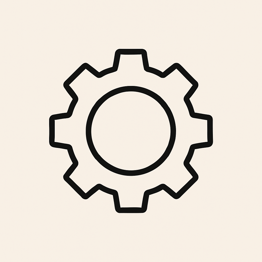 Abstract gear symbol