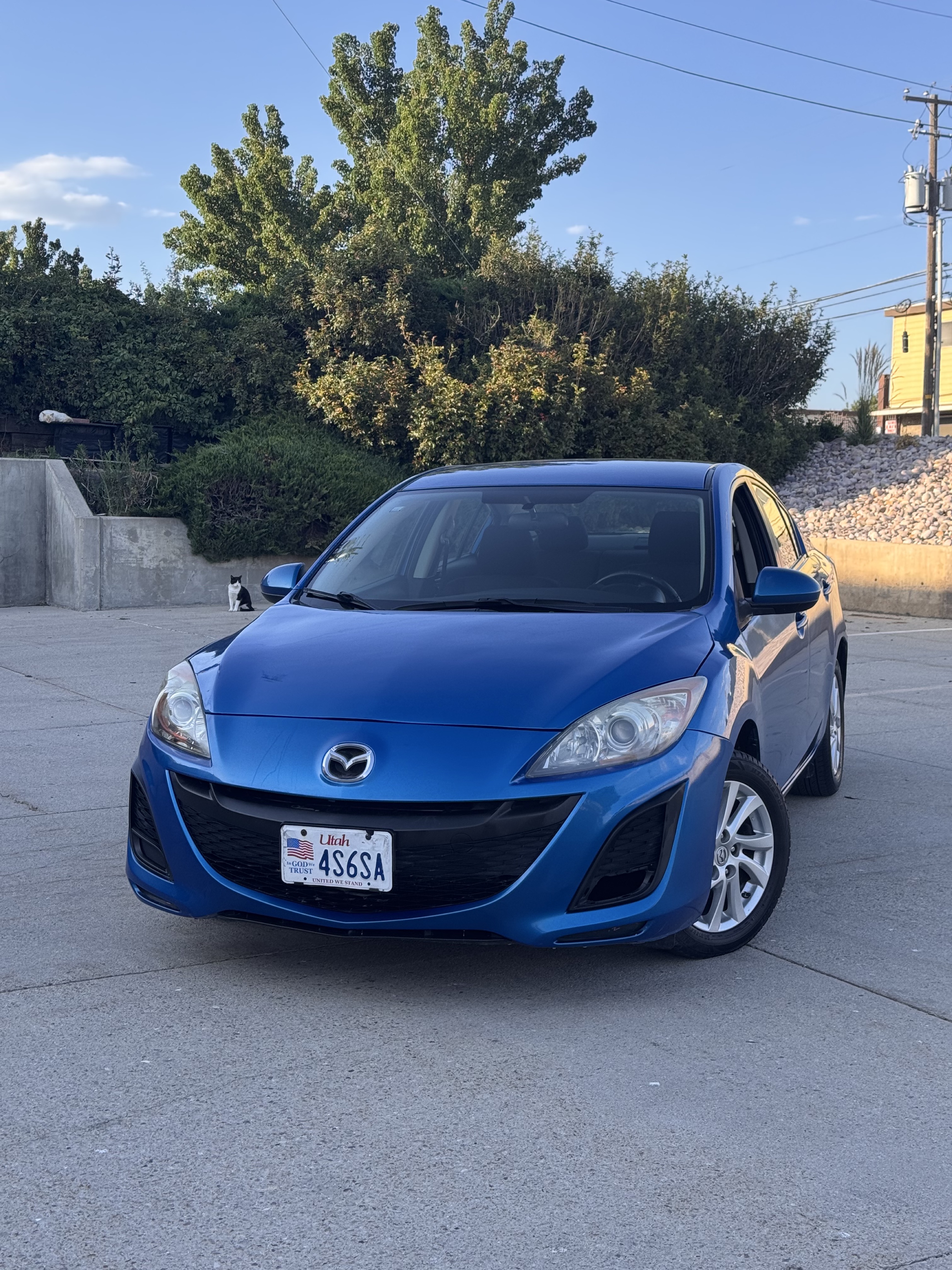 Blue 2012 Mazda 3 sedan